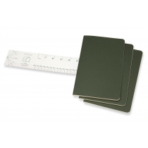 Набір зошитів (3 шт.) Moleskine Cahier 13 х 21 см / Лінійка Зелений