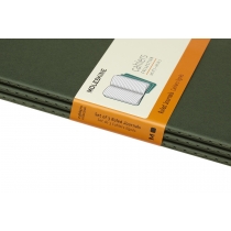 Набір зошитів (3 шт.) Moleskine Cahier 13 х 21 см / Лінійка Зелений