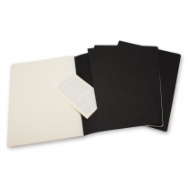 Набір зошитів (3 шт.) Moleskine Cahier 19 х 25 см / Нелінований Чорний