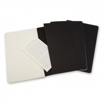 Набор тетрадей (3 шт.) Moleskine Cahier 9 х 14 см / Нелинованный Черный