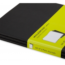Набор тетрадей (3 шт.) Moleskine Cahier 9 х 14 см / Нелинованный Черный