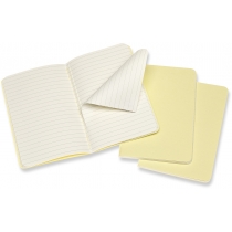 Набір зошитів (3 шт.) Moleskine Cahier 9 х 14 см / Лінійка Ніжний Жовтий
