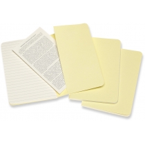 Набор тетрадей (3 шт.) Moleskine Cahier 9 х 14 см / Линия Желтый