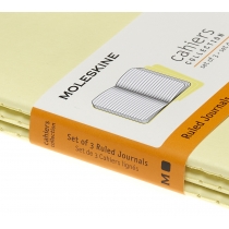 Набор тетрадей (3 шт.) Moleskine Cahier 9 х 14 см / Линия Желтый
