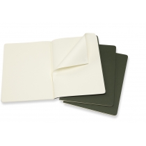 Набір зошитів (3 шт.) Moleskine Cahier 19 х 25 см / Нелінований Зелений