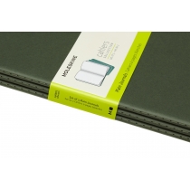 Набор тетрадей (3 шт.) Moleskine Cahier 19 х 25 см / Нелинованный Зеленый