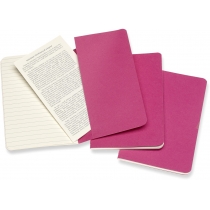Набор тетрадей (3 шт.) Moleskine Cahier 9 х 14 см / Линия Розовый
