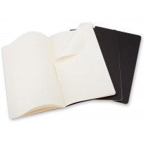 Набір зошитів (3 шт.) Moleskine Cahier 9 х 14 см / Лінійка Чорний