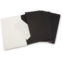 Набор тетрадей (3 шт.) Moleskine Cahier 9 х 14 см / Линия Черный