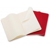 Набір зошитів (3 шт.) Moleskine Cahier 9 х 14 см / Лінійка Бордо
