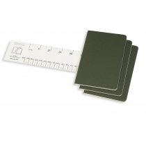 Набір зошитів (3 шт.) Moleskine Cahier 9 х 14 см / Нелінований Зелений