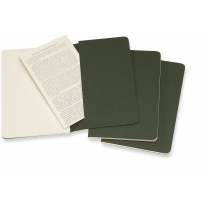 Набір зошитів (3 шт.) Moleskine Cahier 9 х 14 см / Нелінований Зелений