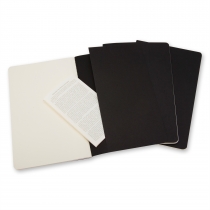 Набір зошитів (3 шт.) Moleskine Cahier 13 х 21 см / Нелінований Чорний