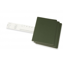 Набор тетрадей (3 шт.) Moleskine Cahier 19 х 25 см / Линия Зеленый