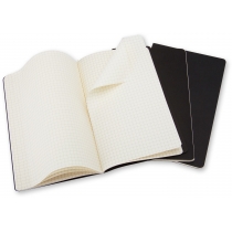 Набір зошитів (3 шт.) Moleskine Cahier 9 х 14 см / Клітина Чорний