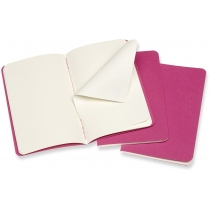Набор тетрадей (3 шт.) Moleskine Cahier 9 х 14 см / Нелинованный Розовый