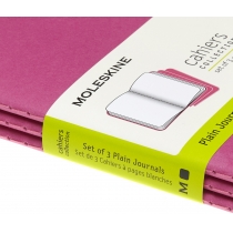Набор тетрадей (3 шт.) Moleskine Cahier 9 х 14 см / Нелинованный Розовый
