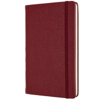 Записник Moleskine Leather 13 х 21 см / Лінійка Бордо