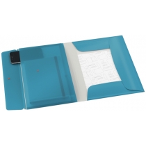 Папка на резинці Leitz Cosy, A4 PP на 150 арк., з конвертом, синя