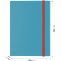 Папка на резинці Leitz Cosy, A4 PP на 150 арк., з конвертом, синя