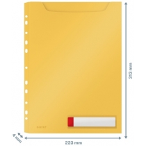 Файл для документів розширений А4 РР на 150 арк., Leitz Cosy, уп/3шт.,  жовтий