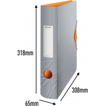 Папка-регистратор Leitz Active Urban Chic 180°, 65мм, серая