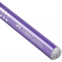 Набір Faber-Castell 1 потовщений олівець Jumbo Grip Sparkle + чинка і ластик Sleeve