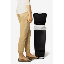 Урна Simplehuman с педалью SLIM черная, 40л