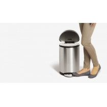 Урна Simplehuman с педалью полукруглая 10л Delux