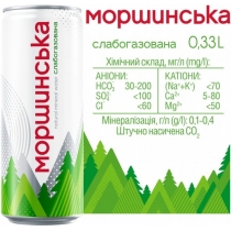 Вода минеральная Моршинская, сл/газ, 0,33л. м/б