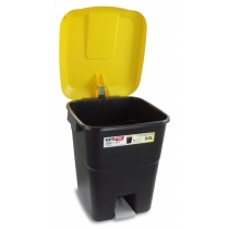 Бак  для сміття Eco Tayg з педаллю та ручками жовтий, 50л,