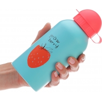 Детская бутылка для воды, CoolForSchool, Strawberry, 500 мл., голубая