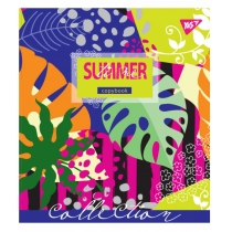 Тетрадь 96 листов, линия, неон+софт-тач "SUMMER"