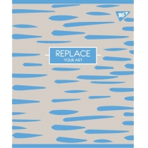 Тетрадь 18 листов, клетка,  мат. ВДЛ+пантон+эмбоссинг "REPLACE"