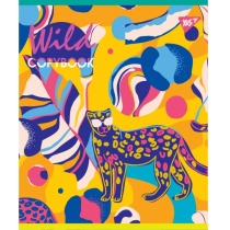 Тетрадь 48 листов, линия, неон+софт-тач "WILD ANIMALS NEON"