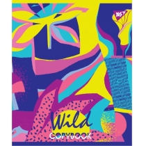 Тетрадь 48 листов, линия, неон+софт-тач "WILD ANIMALS NEON"