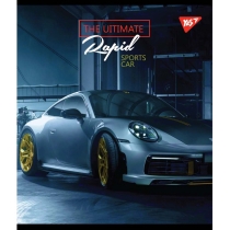 Тетрадь 12 листов, косая линия, выб.гибрид.лак  "Rapid drive"