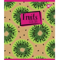 Тетрадь 18 листов, клетка, крафт, белила "Fruits color"