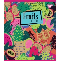 Тетрадь 18 листов, клетка, крафт, белила "Fruits color"
