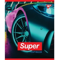 Тетрадь 48 листов, клетка, иридиум+УФ.спл.  "SUPER CAR"