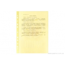 Файл для документів А4+ Optima, 40 мкм, фактура "глянець", жовтий (100 шт/уп)