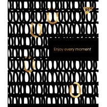 Зошит 24 аркушів, лінія, софт-тач+фольга золото "Black abstract"