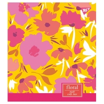 Зошит 24 аркушів, лінія, неон+софт-тач "Floral explosion"