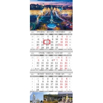 Календар квартальний настінний стандарт на 3 пружини 2022 (Київ асорті)