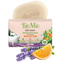 Екологічне туалетне мило BioMio BIO-SOAP з ефірними оліями апельсину, лаванди та м'яти, 90 г