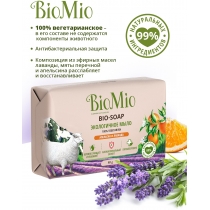 Екологічне туалетне мило BioMio BIO-SOAP з ефірними оліями апельсину, лаванди та м'яти, 90 г