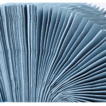 Рушники паперові 1 шар V складання ECO Tisha, 200 шт, сині