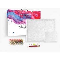 Набор, техника акриловая живопись по номерам, "Лунный котик", 40*50 см