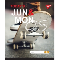 Зошит 24 аркушів, клітинка, ірідіум+софт.тач, "JUN&MON"