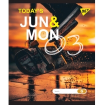 Зошит 24 аркушів, клітинка, ірідіум+софт.тач, "JUN&MON"